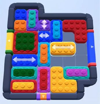 Color Block Jam level 444 / 1338: screenshot of the board