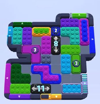 Color Block Jam level 1401 / 1404: screenshot of the board