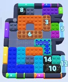 Color Block Jam level 1193 / 1192 / 2089: screenshot of the board