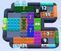 Color Block Jam Level: Screenshot des Spielfelds