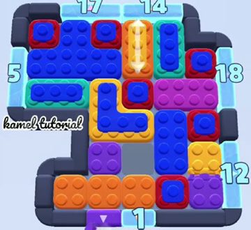 Color Block Jam Level 1869: Screenshot des Spielfelds