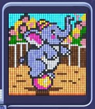 Pixel Flow level 1545: screenshot of the board