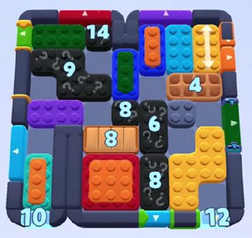 Color Block Jam level 1352 / 1353: screenshot of the board