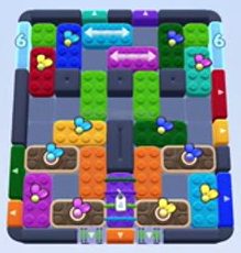 Color Block Jam Level 1239 / 1234: Screenshot des Spielfelds