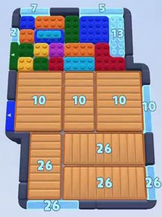 Color Block Jam Level: Screenshot des Spielfelds