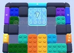 Color Block Jam Level 551: Screenshot des Spielfelds
