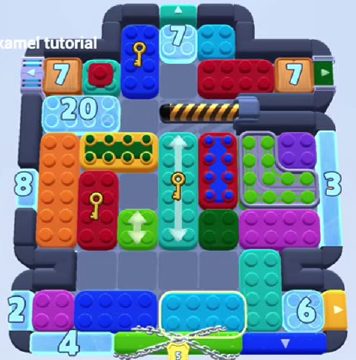 Color Block Jam Level 1460: Screenshot des Spielfelds