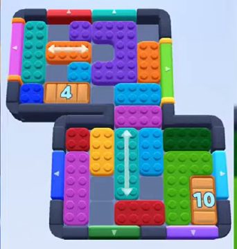 Color Block Jam уровень 640: скриншот поля