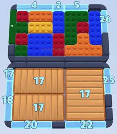 Color Block Jam Level 75: Screenshot des Spielfelds