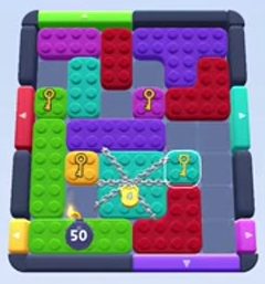 Color Block Jam Level 74: Screenshot des Spielfelds