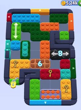 Color Block Jam level 1485 / 1488: screenshot of the board