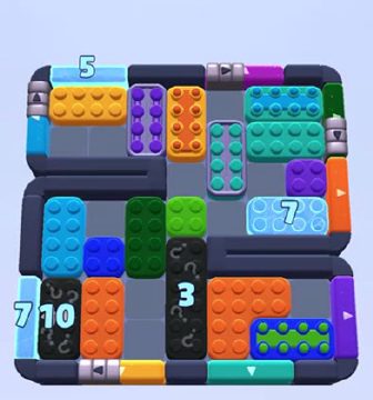 Color Block Jam level 1385 / 1388: screenshot of the board