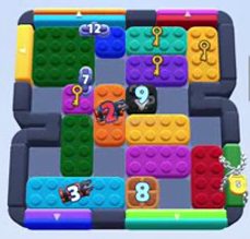 Color Block Jam level 1001 / 1909: screenshot of the board