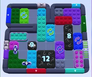 Color Block Jam level 1252: screenshot of the board