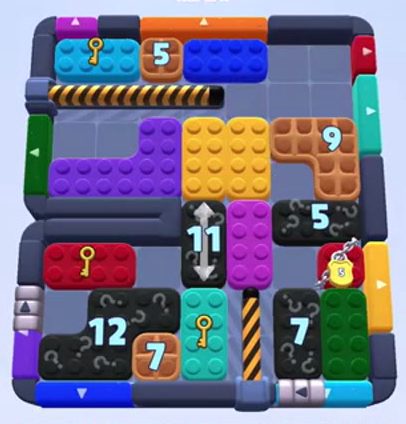 Color Block Jam Level: Screenshot des Spielfelds