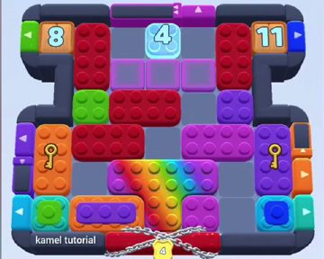 Color Block Jam nivel 589 / 1544: captura del tablero
