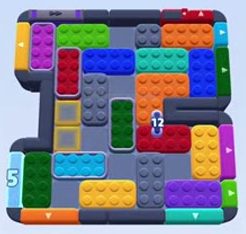 Color Block Jam уровень 1285: скриншот поля