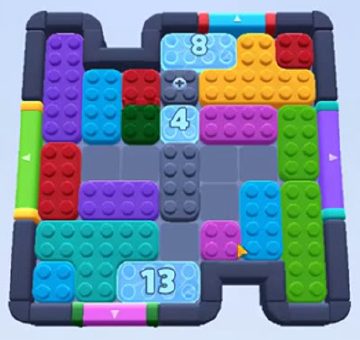 Color Block Jam level 416 / 810 / 1310: screenshot of the board