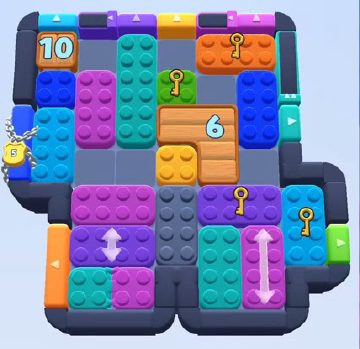 Color Block Jam ステージ 631 / 1553：盤面のスクリーンショット