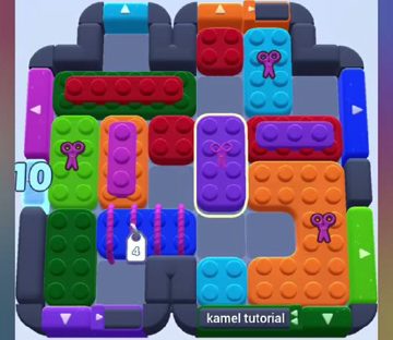 Color Block Jam Level 837 / 1734: Screenshot des Spielfelds