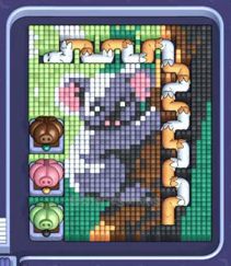 Pixel Flow level 1245: screenshot of the board