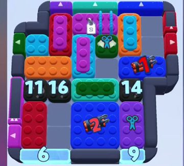 Color Block Jam ステージ 859：盤面のスクリーンショット