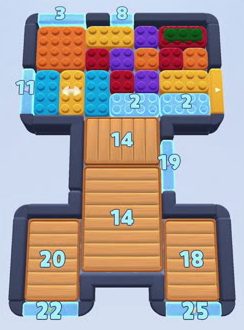 Color Block Jam niveau 121 : capture du plateau