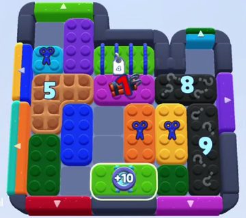 Color Block Jam level 1013: screenshot of the board