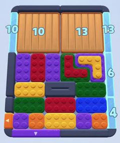 Color Block Jam level 34: screenshot of the board