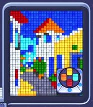Pixel Flow уровень 2045: скриншот поля