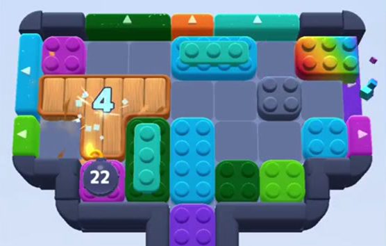 Color Block Jam уровень 363: скриншот поля