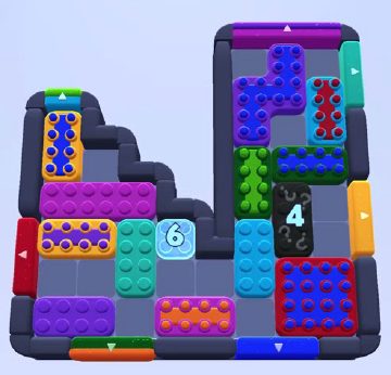 Color Block Jam level 1098: screenshot of the board