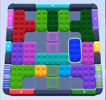 Color Block Jam level 333: screenshot of the board