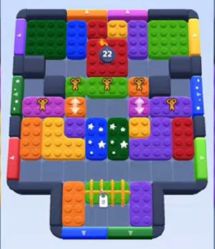 Color Block Jam level 330 / 724 / 1168: screenshot of the board