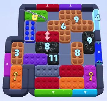 Color Block Jam level 1351 / 1352: screenshot of the board