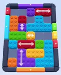 Color Block Jam Level 8 / 7: Screenshot des Spielfelds