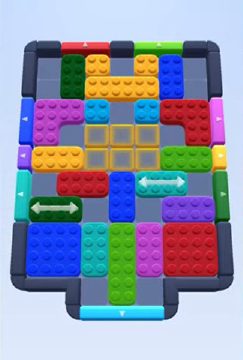 Color Block Jam Level 153: Screenshot des Spielfelds