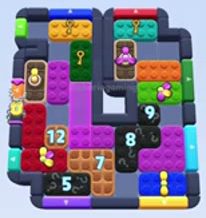 Color Block Jam Level: Screenshot des Spielfelds