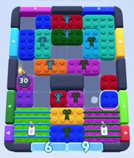 Color Block Jam уровень 174: скриншот поля