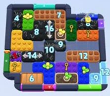 Color Block Jam Level: Screenshot des Spielfelds