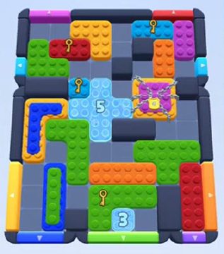 Color Block Jam Level 118: Screenshot des Spielfelds