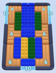 Color Block Jam Level 22: Screenshot des Spielfelds