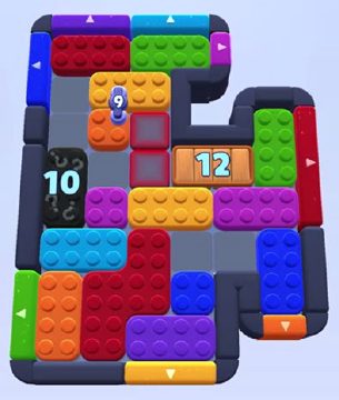 Color Block Jam level 1178 / 1180 / 1201: screenshot of the board
