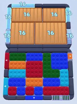 Color Block Jam Level: Screenshot des Spielfelds