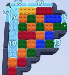 Color Block Jam Level 40: Screenshot des Spielfelds