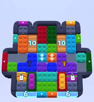 Color Block Jam Level 1177 / 1184: Screenshot des Spielfelds