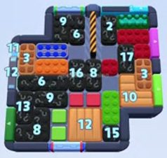 Color Block Jam Level 1530 / 2440: Screenshot des Spielfelds