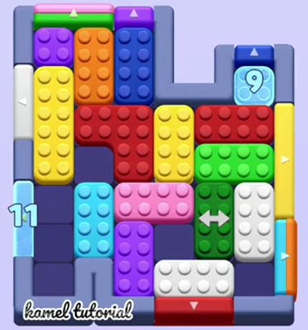 Color Block Jam level 1778: screenshot of the board