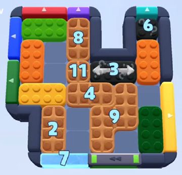 Color Block Jam Level 1094 / 1952: Screenshot des Spielfelds