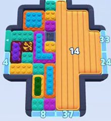 Color Block Jam уровень 1736 / 2743: скриншот поля